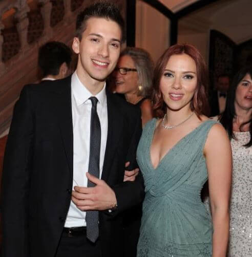 Hunter Johansson with his sister Scarlett Johansson.